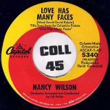 Nancy Wilson – Love Has Many Faces b/w Don’t Come Running Back to Me – Capitol 7″