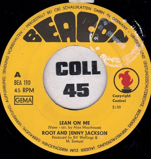 Root & Jenny Jackson - Lean On Me b/w Please Come Home - Beacon GER 7"
