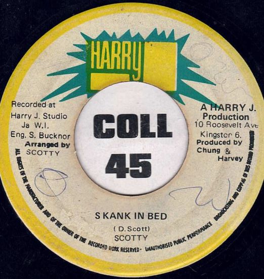 Scotty - Skank In Bed b/w  Bongo Herman - African Breakfast - Harry J JA 7"