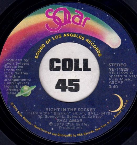 Shalamar - Right In The Socket b/w Girl - Solar 7"
