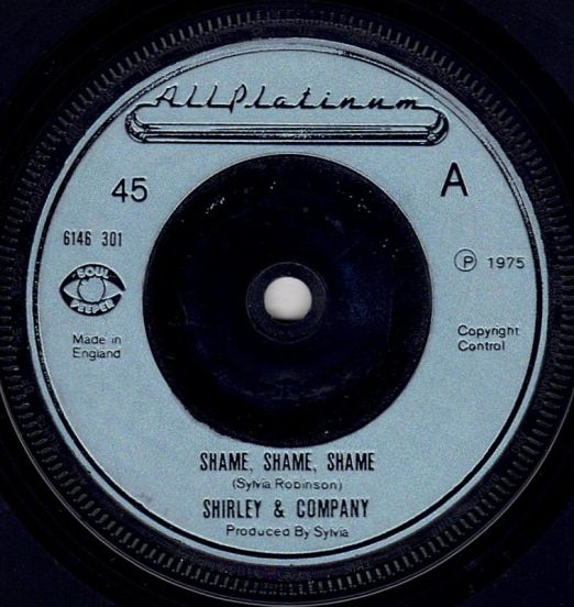 Shirley & Company - Shame, Shame, Shame b/w More "Shame" - All Platinum 7"