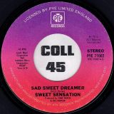 Sweet Sensation – Sad Sweet Dreamer b/w Surething, Yes I Do – PYE 7″