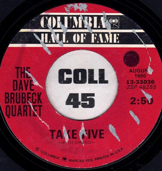 Dave Brubeck Quartett - Take Five b/w Blue Rondo A La Turk - Columbia 7"