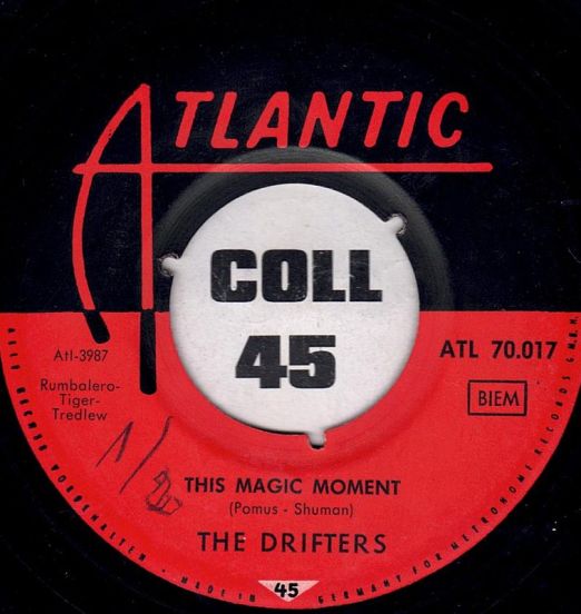 The Drifters - This Magic Moment b/w Bobby Comstock - Jambalaya - Atlantic GER 7"