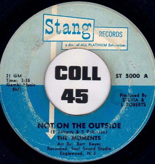 The Moments - Not On The Outside b/w Understanding - Stang 7"
