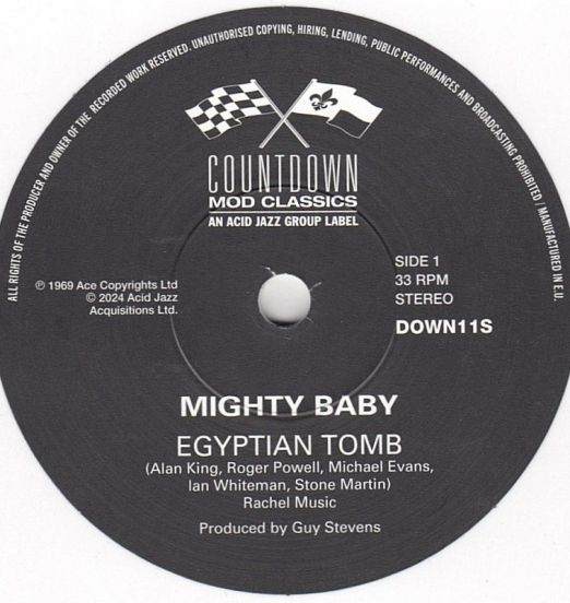 Mighty Baby - Egyptian Tomb b/w House Without Windows - Countdown UK 7"