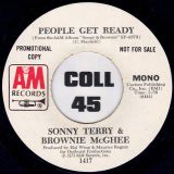 Sonny Terry & Brownie McGhee – People Get Ready STEREO b/w MONO Version – A&M DJ 7″