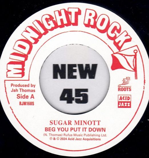 Sugar Minott - Beg You Put It Down b/w Jah Thomas - Put Down The Dub - Acid Jazz UK 7"