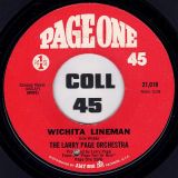 The Larry Page Orchestra – Wichita Lineman b/w Promises, Promises – Page One 7″