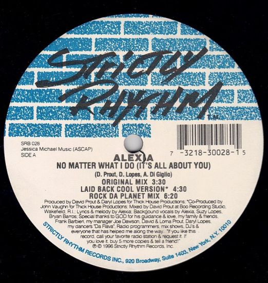 Alexia - No Matter What I Do (It's All About You) - Strictly Rhythm 12"
