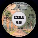Ashford & Simpson – Bend Me STEREO b/w MONO version – WB DJ 7″