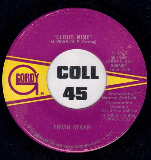 Edwin Starr - Cloud Nine b/w Funky Music Sho Nuff Turns Me On - Gordy 7"