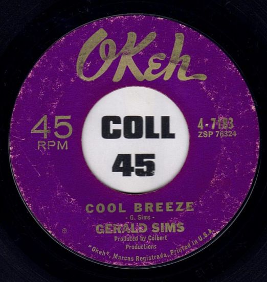 Gerald Sims - Cool Breeze b/w There Must Be An Answer - Okeh 7"