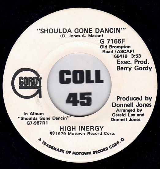 High Inergy - Shoulda Gone Dancin' - Gordy DJ 7"