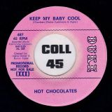 Hot Chocolates – Keep My Baby Cool b/w Who Do You Call – Duke DJ 7″