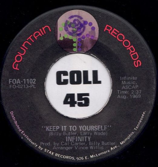 Infinity - Keep It To Yourself b/w Get On The Case - Fountain 7"