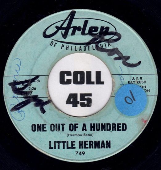 Little Herman - One Out Of A Hundred	b/w It's All Right Pardner - Arlen 7"