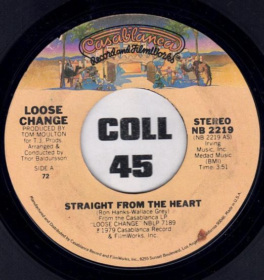 Loose Change - Straight From The Heart b/w All Night Man (Instrumental) - Casablanca 7"