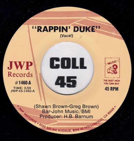 Rappin' Duke - Rappin' Duke b/w Instrumental - JWP 7"