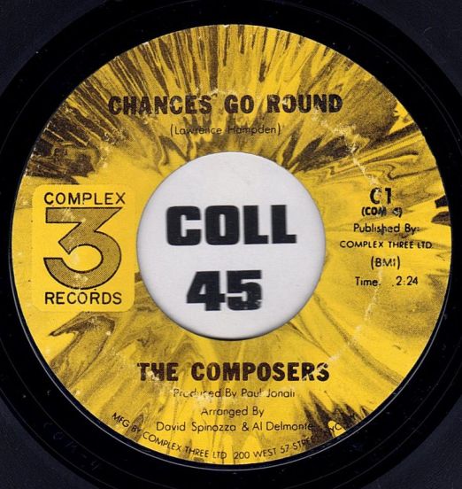 The Composers -  Chances Go Round b/w Let's Get To The Point - Complex 3 7"