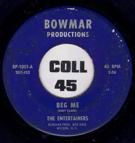 The Entertainers - Beg Me b/w I Want Someone - Bowmar 7"