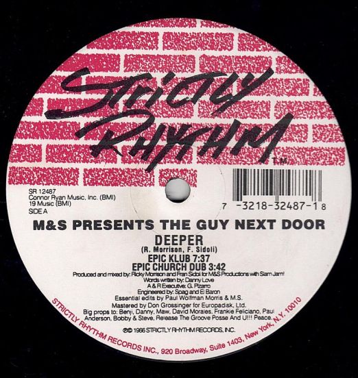 M&S Presents The Guy Next Door - Deeper - Strictly Rhythm 12"