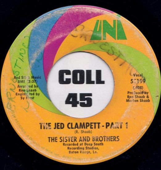 The Sister And Brothers - The Jed Clampett - UNI 7" G+