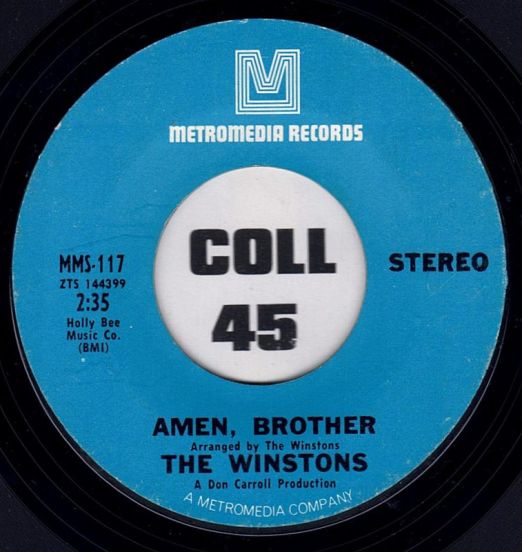The Winstons - Amen, Brother b/w Color Him Father - Metromedia 7"