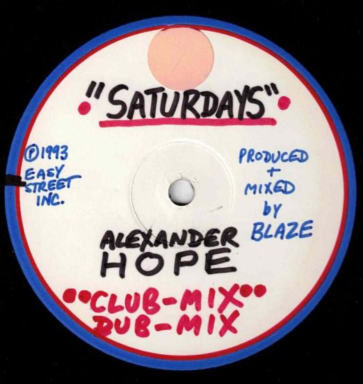 Alexander Hope - Saturdays - Easy Street WL 12"