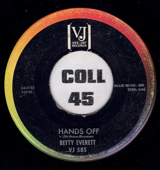 Betty Everett - Hands Off b/w The Shoop Shoop Song - Vee-Jay 7″