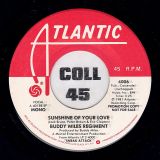 Buddy Miles Regiment – Sunshine Of Your Love MONO b/w STEREO Version – Atlantic DJ 7″