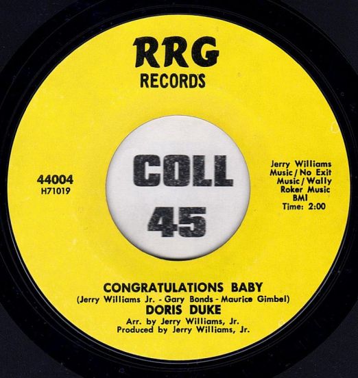Doris Duke - Congratulations Baby b/w Divorce Decree - RRG 7"