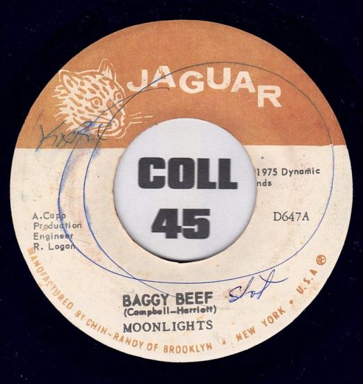 Moonlights - Baggy Beef b/w Bobby Ellis - Sweet Meat - Jaguar JA 7"