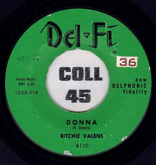 Ritchie Valens - Donna b/w La Bamba - Del Fi 7"