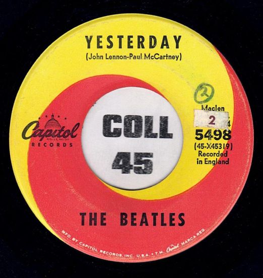 The Beatles - Yesterday b/w Act Naturally - Capitol 7"