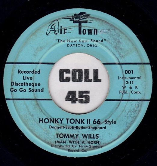 Tommy Wills - Honky Tonk II 66 Style b/w Night Train 66 Style - Air Town 7"