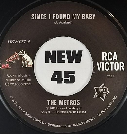 The Metros – Since I Found My Baby b/w I’ll Never Forget You – Outta Sight UK 7″
