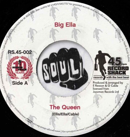 Big Ella - The Queen b/w Too Hot To Hold - Record Shack AT 7" NOW RARE FIRST PRESS