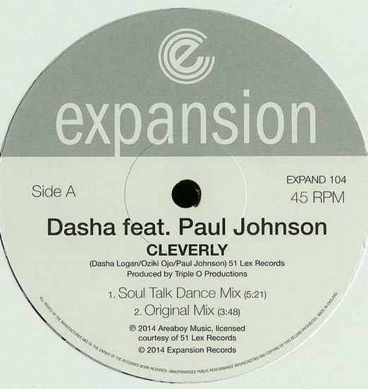 Dasha Feat. Paul Johnson - Cleverly - Expansion UK 12"