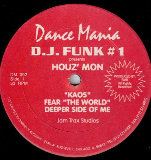 D.J. Funk #1 Presents Houz' Mon - Trax From The Dark Side - Dance Mania 12" EP