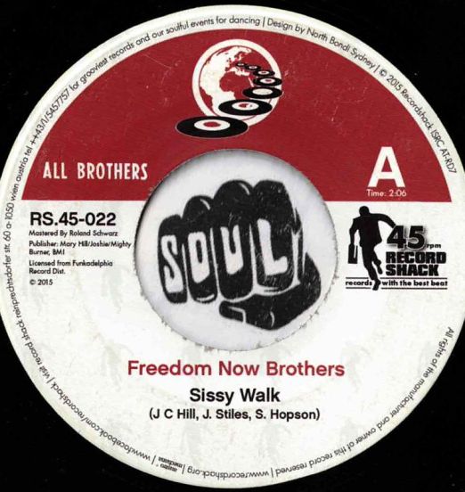 Freedom Now Brothers - Sissy Walk b/w RDM Band - Butter Your Popcorn (Acetate Version) - Recoird Shack AT 7"