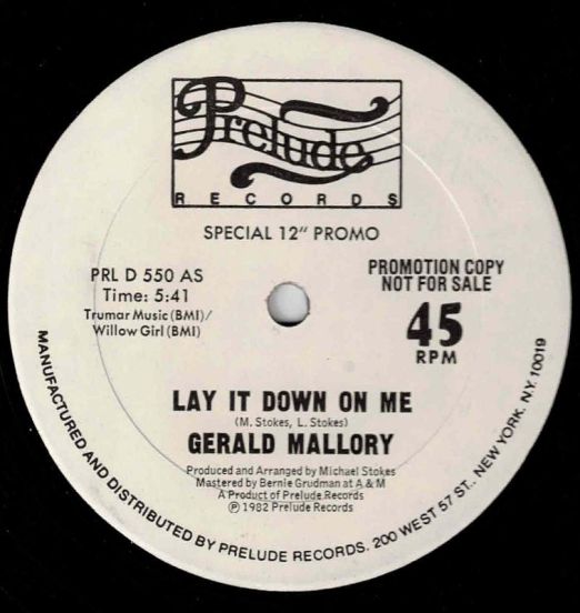 Gerald Mallory - Lay It Down On Me - Prelude DJ 12"