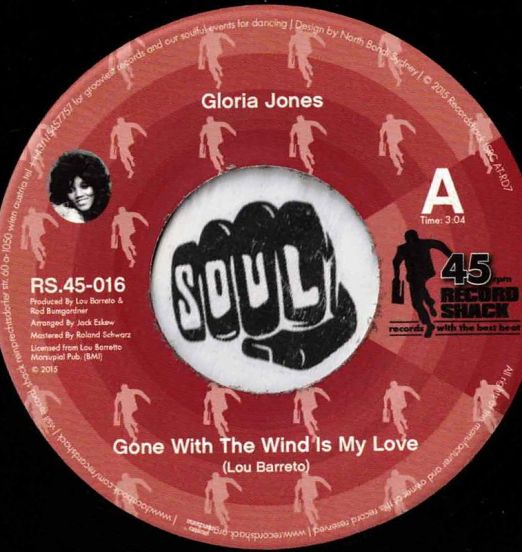 Gloria Jones - Gone With The Wind Is My Love b/w The Tiaras - Love's Made A Connection - Record Shack AT 7"