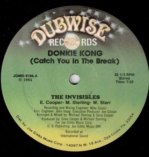 The Invisibles - Donkie Kong (Catch You In The Break) b/w Dub Mix - Dubwise 12"