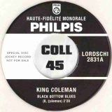 King Coleman – Black Bottom Blues b/w Screamin’ Jay Hawkins – I Put A Spell On You – Philpis White Vinyl 7″