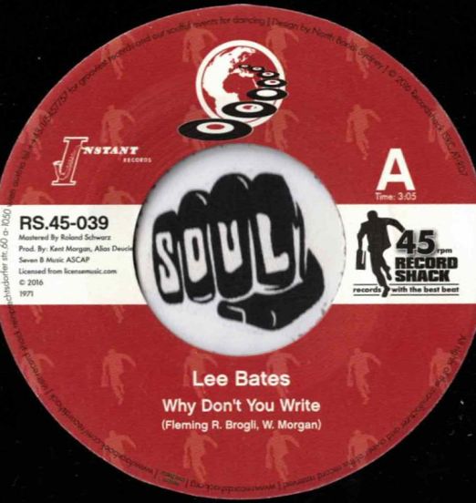 Lee Bates - Why Don't You Write b/w Gonna Make You Mine - Record Shack AT 7"