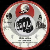 Linda Jones – You Can’t Take It b/w Last Minute Miracle – Record Shack AT 7″