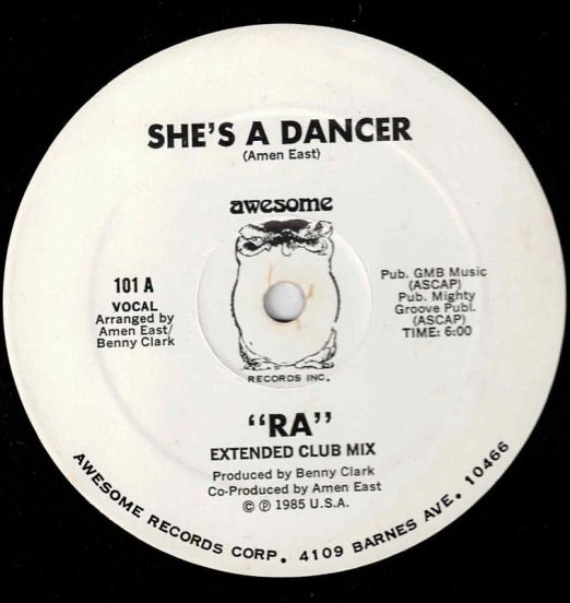 RA - She's A Dancer b/w Instrumental - Awesome 12"