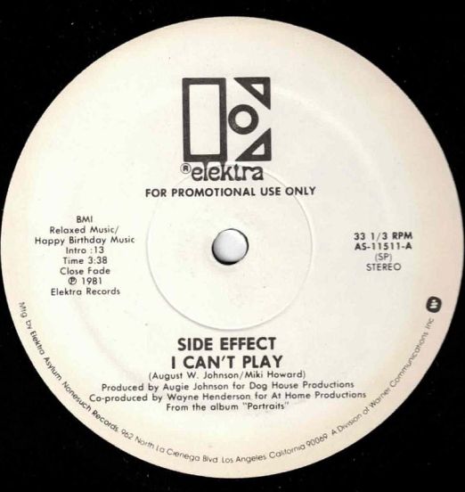 Side Effect - I Can't Play b/w Do It - Elektra DJ 12"
