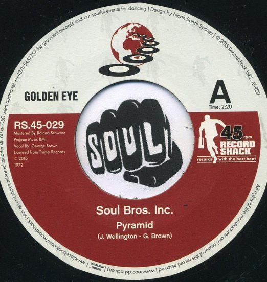 Soul Bros. Inc. - Pyramid b/w Chris Rhythm Spiritual Mix - Record Shack AT 7"